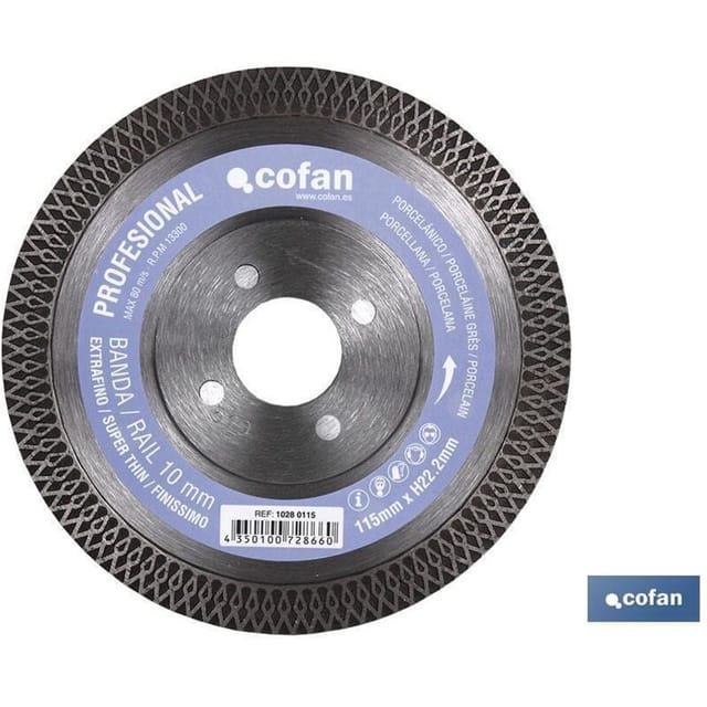 Extradünne Porzellan-Diamantscheibe H-10 mm, 125 mm
