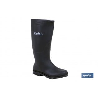 Schwarzer Hochwasserstiefel aus pvc, Größe 40