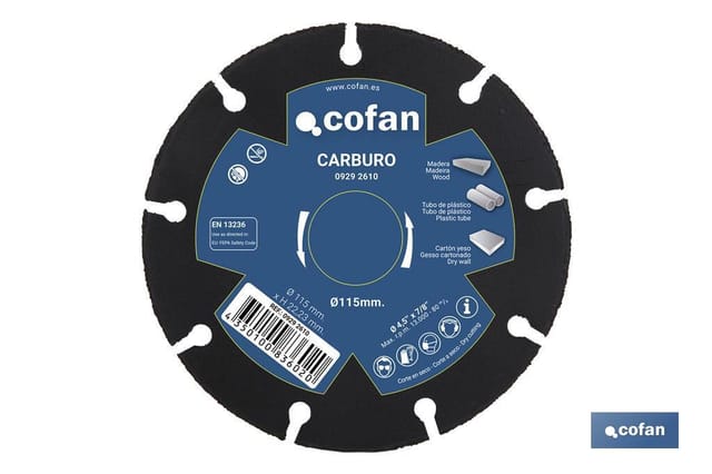 Cofan - Spezial-Hartmetallscheibe für weiche Materialien Ø115x1 mm