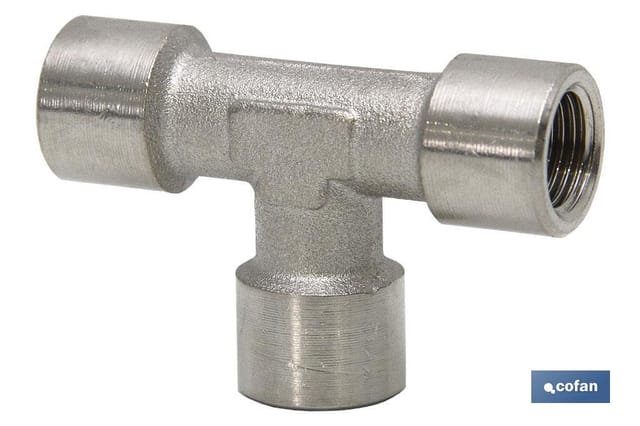 Vernickeltes Messing-Innengewinde R-1/8