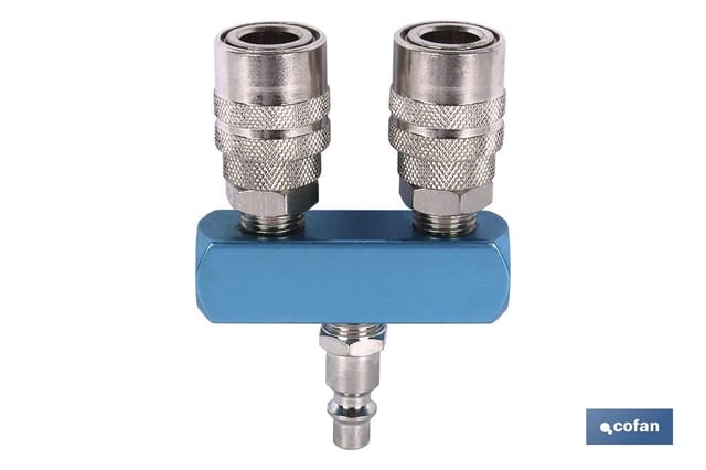 Schnellstecker mit 2 Steckdosen