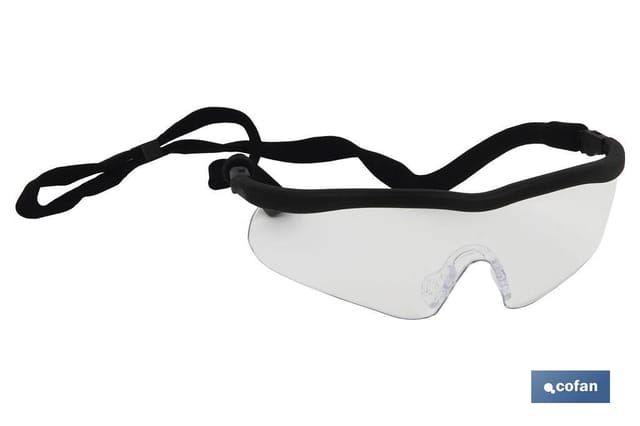 Sportliche, transparente UV-Schutzbrille