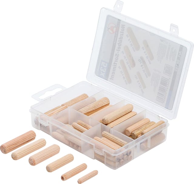 Holzdübel-Sortiment Ø 5 - 10 mm 53-tlg.