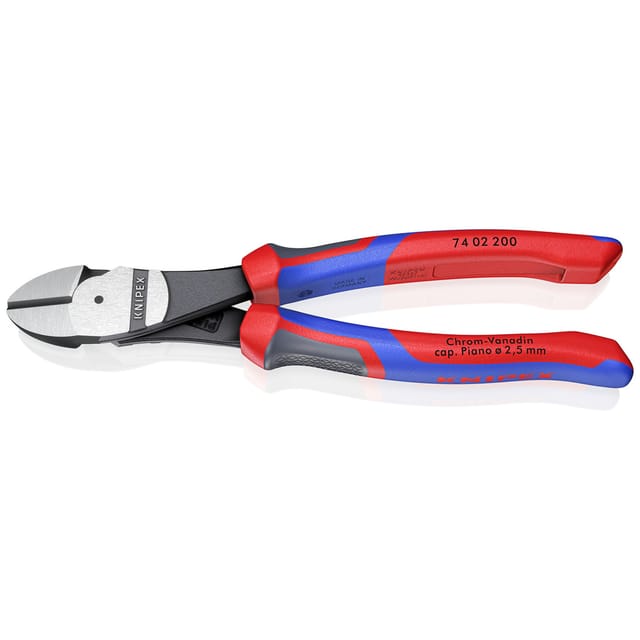 74 02 200 Werkstatt Kraft-Seitenschneider mit Facette 200 mm - Knipex