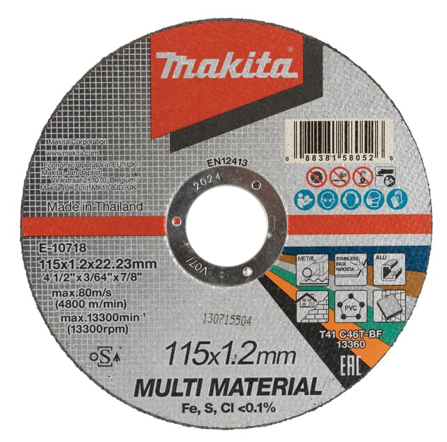 E-10718 Mehrmaterial-Trennscheibe 115x12x2223mm - Makita