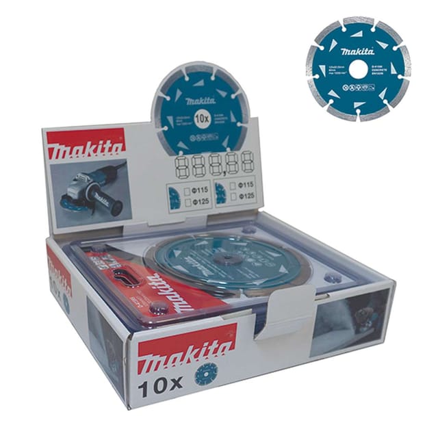 Zubehör - Satz Diamanttrennscheiben für Beton 125x22,2 mm, 10 Stück D-41595-10 - Makita