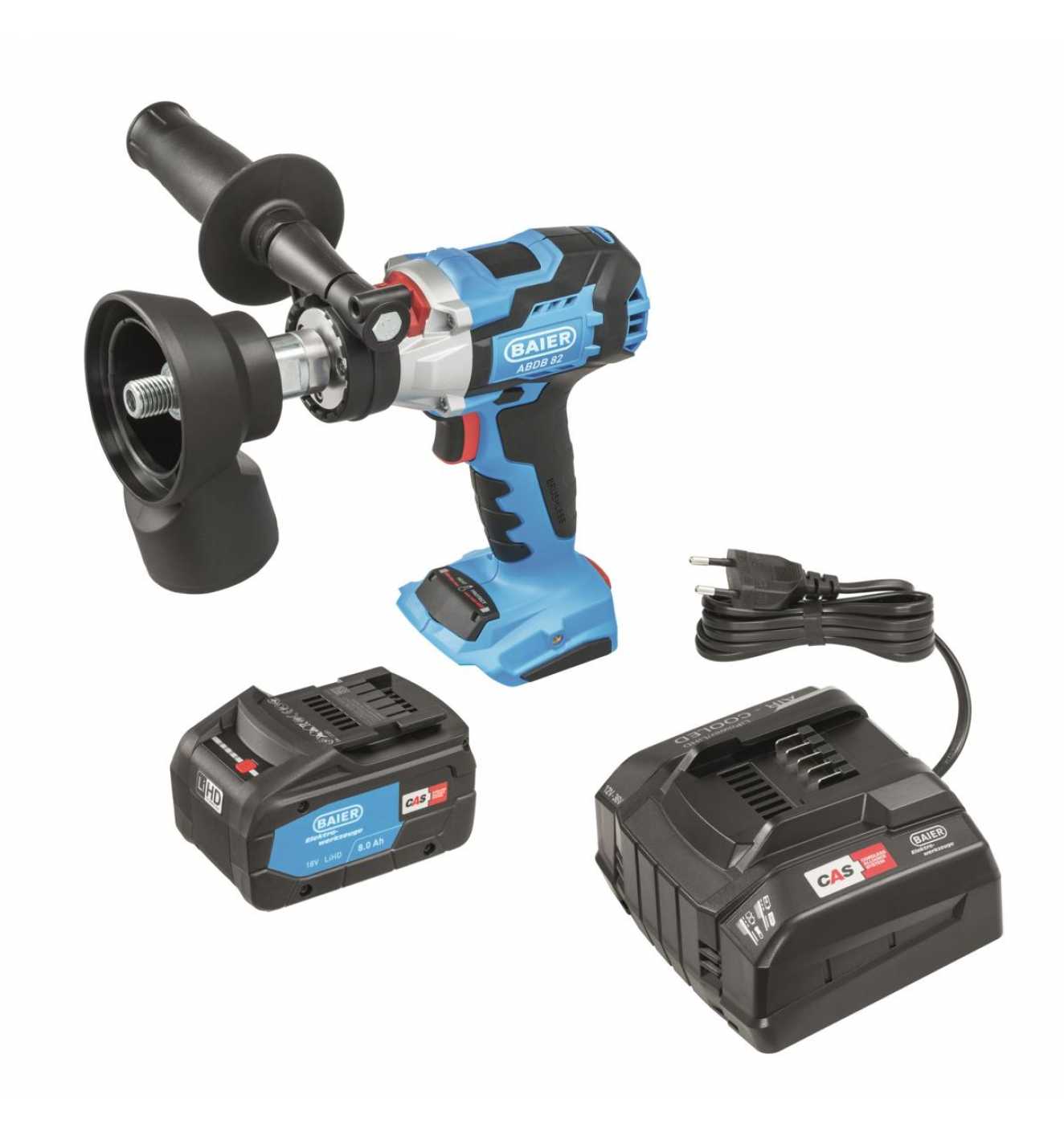 Akku-diamant-trockenbohrmaschine Abdb 82 Set 18v 8ah 68/82mm M16 Auß.