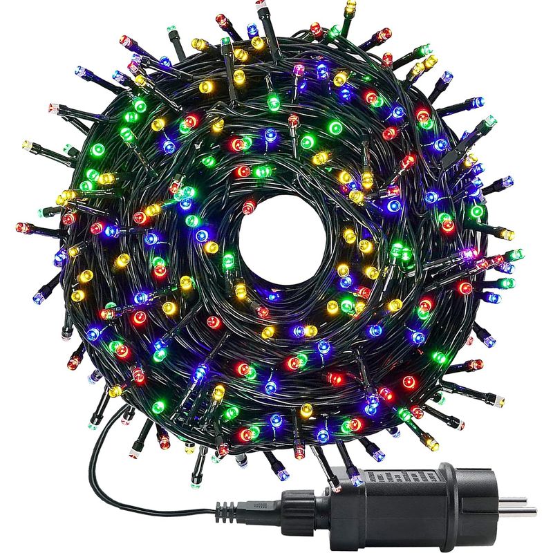 30 M Lange Lichterkette Für Den Außenbereich Mit 300 Leds – Mehrfarbig – Wasserdicht – 8 Modi + Timer + Speicherfunktion – Für Garten, Hof, Haus, Weihnachten Und Hochzeiten