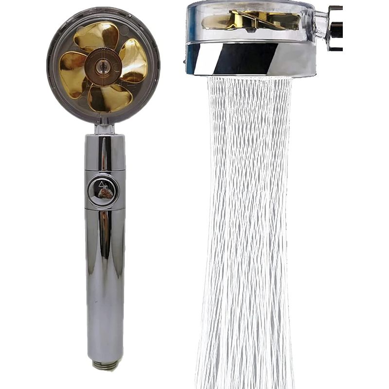 1 Stück Hochdruck-duschkopf Mit Verstellbarem Propeller Für Kinder, Mehrfarbig (gelb)