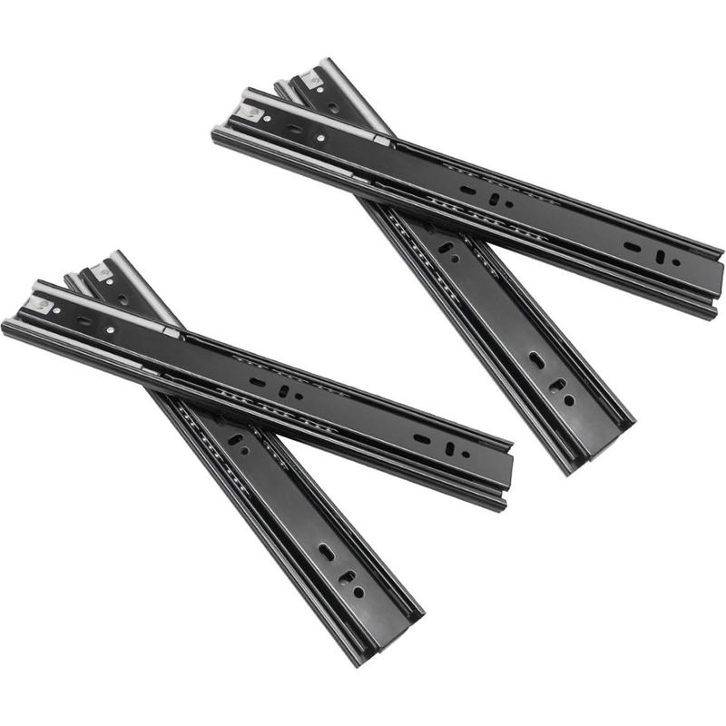 Paar 30 Cm (12 Zoll) Lange, Kugelgelagerte Schubladenschienen Aus Stahl, Vollauszug, Soft-close-funktion, Für Seitenschubladen, Feste Auszugsfächer Oder Andere Schiebemöbel, Kapazität
