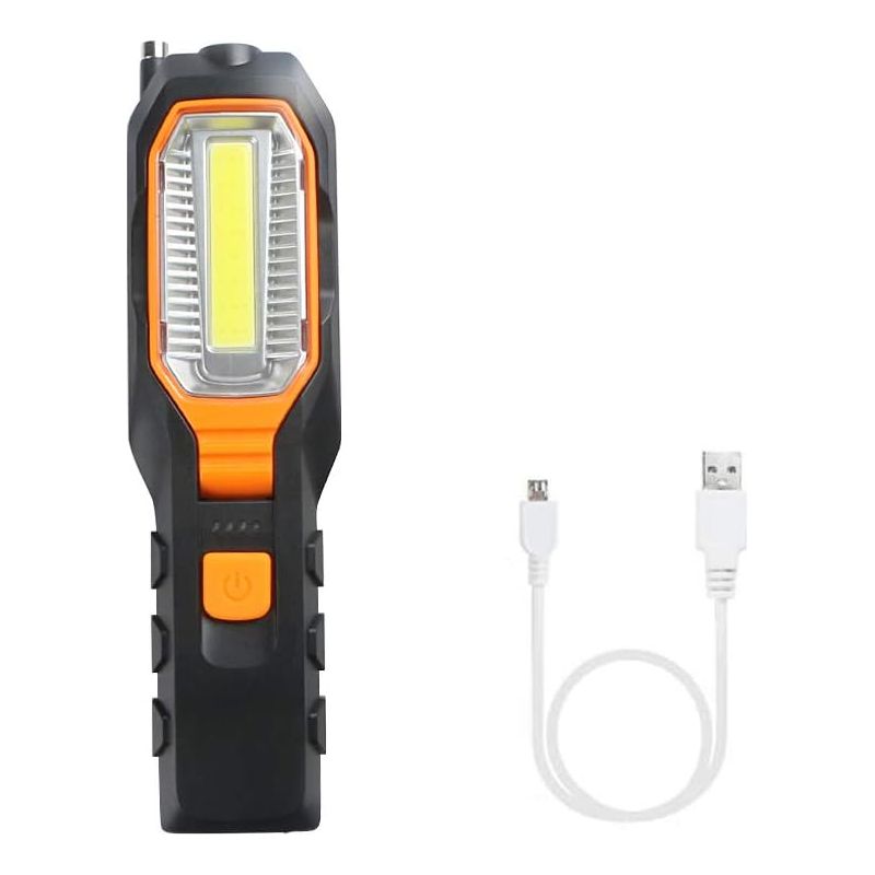 Wiederaufladbare Led-arbeitsleuchte, 6-in-1, Tragbar, Taschenlampe, 4 Modi, 360 Lm, Arbeitsleuchte, Notfall-inspektionsleuchte Mit Haken, Magnetplatte Und Usb-kabel