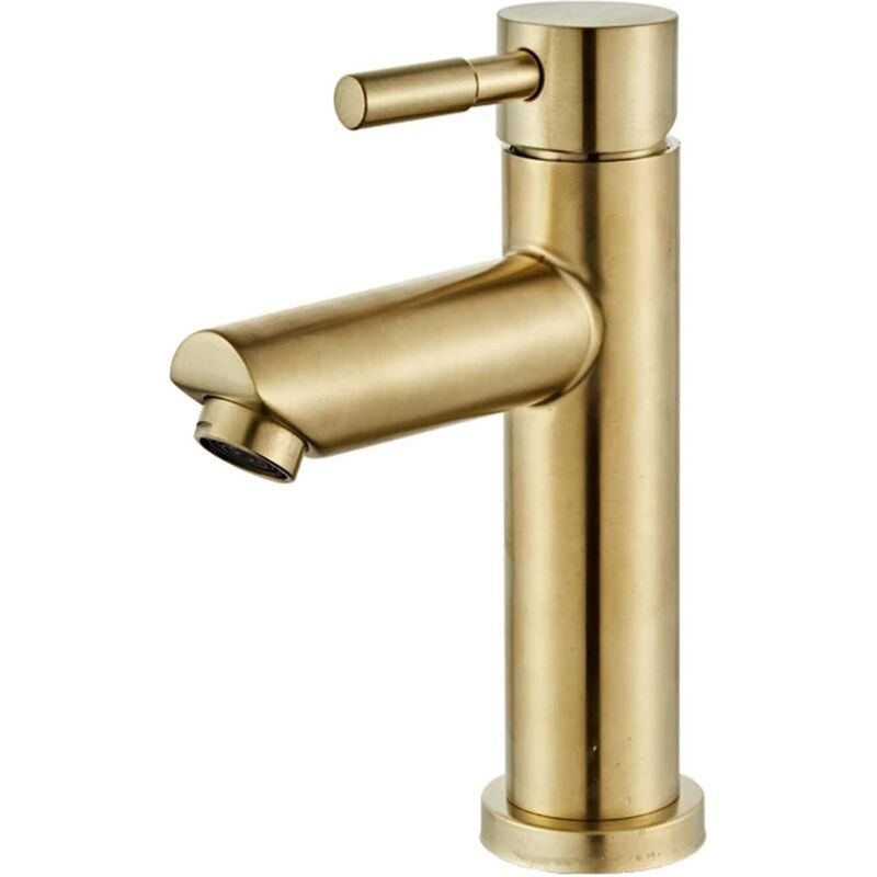 Badezimmeraccessoires Aus Gebürstetem Edelstahl, Einhebel-waschtischarmatur, Mischbatterie Für Warm- Und Kaltwasser, Waschtischarmaturen
