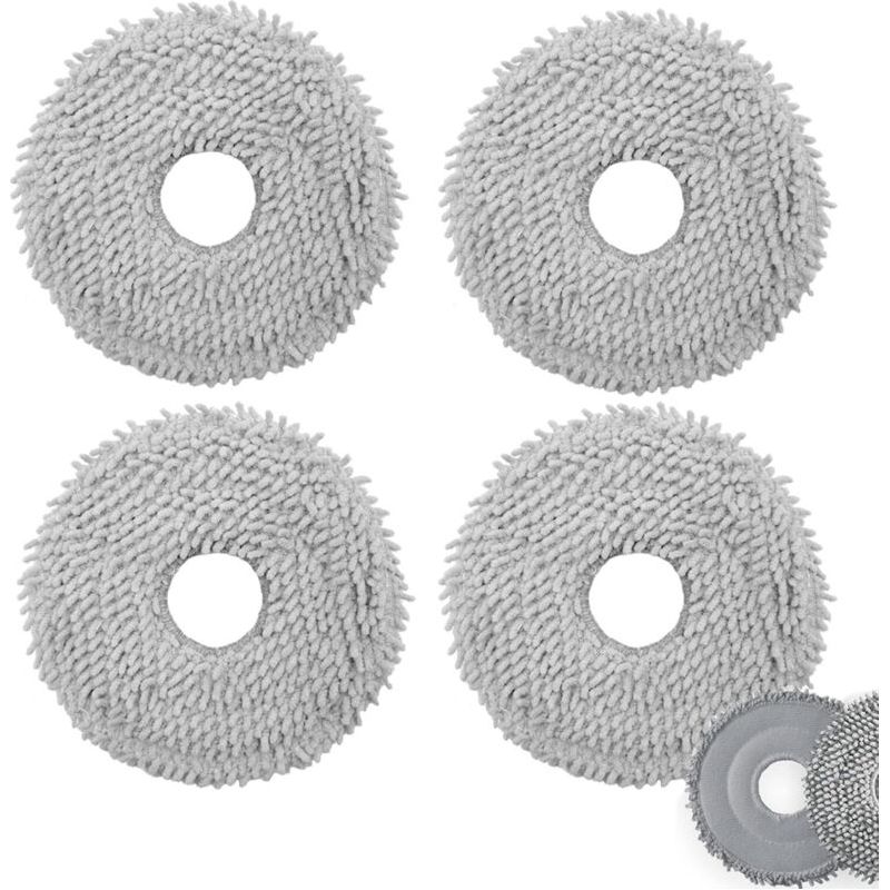 Csparcv 4-teiliges Wischmopp-set Für Roborock Qrevo Curv, Qrevo S, Qrevo Pro, Qrevo, Qrevo Maxv, Qrevo Master Staubsauger, Ersatzteil, Waschbare Und Wiederverwendbare Wischmopp-pads