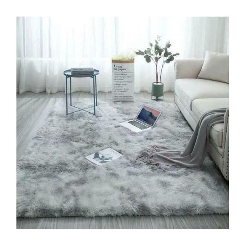 Freosen – Hochfloriger Wohnzimmerteppich 120 X 160 Cm – Grauer Plüschteppich Mit Rutschfester Oberfläche – Weiche Polypropylenfaser – Komfort Und Sicherheit Für Kinder