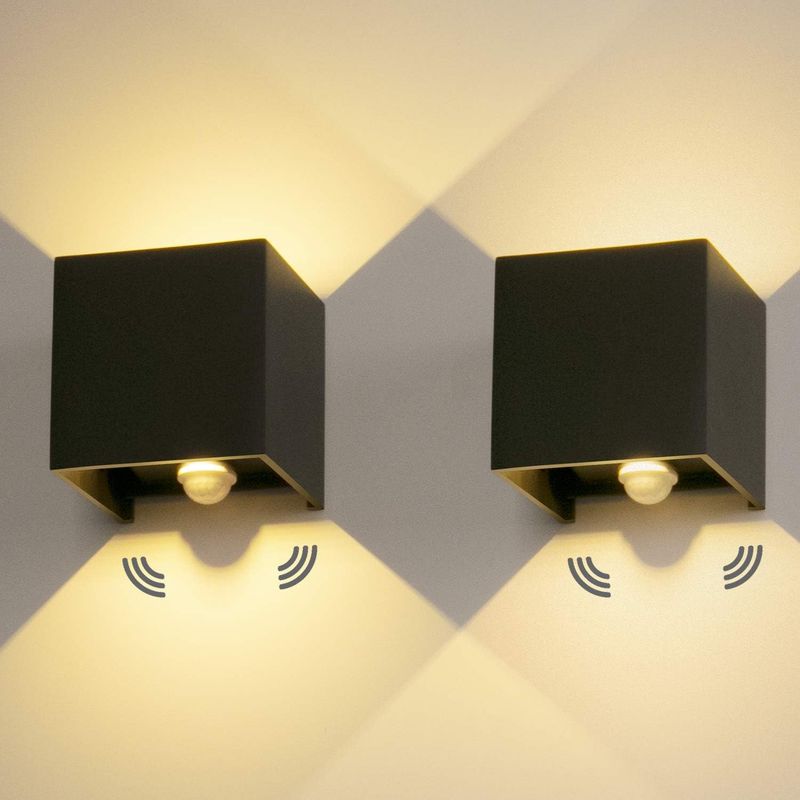 – 12-w-led-wandleuchte Mit Bewegungsmelder – Warmweiß (3000 K) – Verstellbarer Abstrahlwinkel (0–120°) – Schutzart Ip65 Für Den Außenbereich
