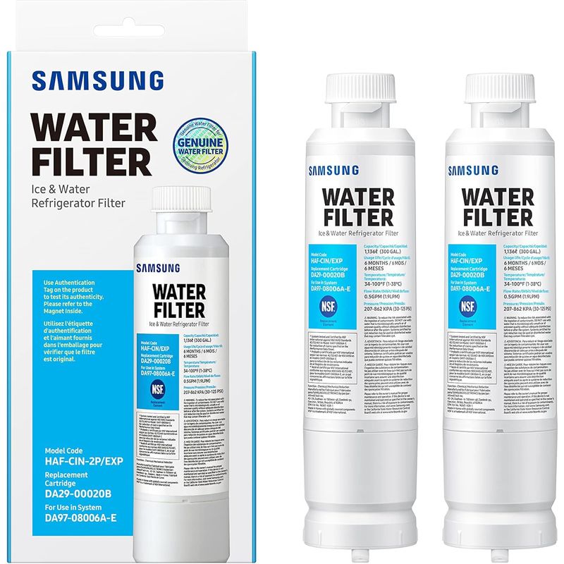 – Samsung Da29-00020b Wasserfilter – 99 % Schadstoffreduzierung – 2er-pack Filterkartuschen – Kompatibel Mit Den Kühlschränken Da29-00020a/b Und Haf-cin/exp