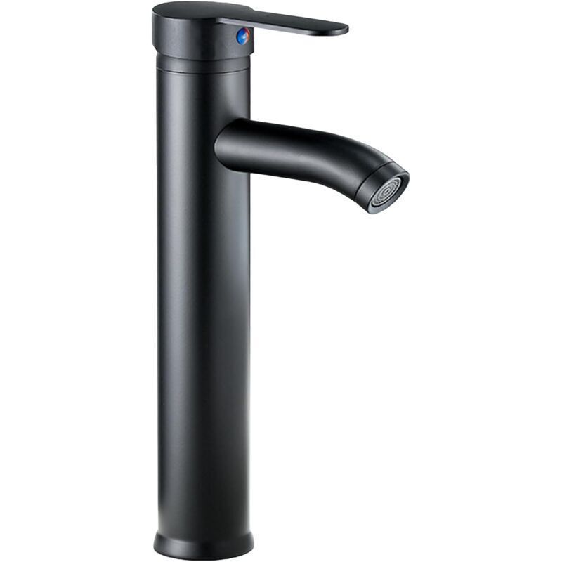 Aiducho Waschtischarmatur, Mattschwarz, Edelstahl, Einhebelmischer, Warm- Und Kaltwasser, Inklusive 3/8"-schläuchen (60 Cm)
