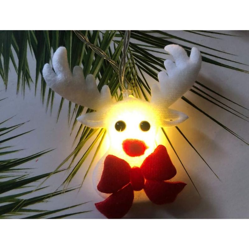 Lichterkette Mit Weihnachtshirschmotiv, 1,65 M, 10 Leds, Weihnachtsdekoration Mit 1 Modus, Für Garten, Schlafzimmer Sowie Innen- Und Außendekoration