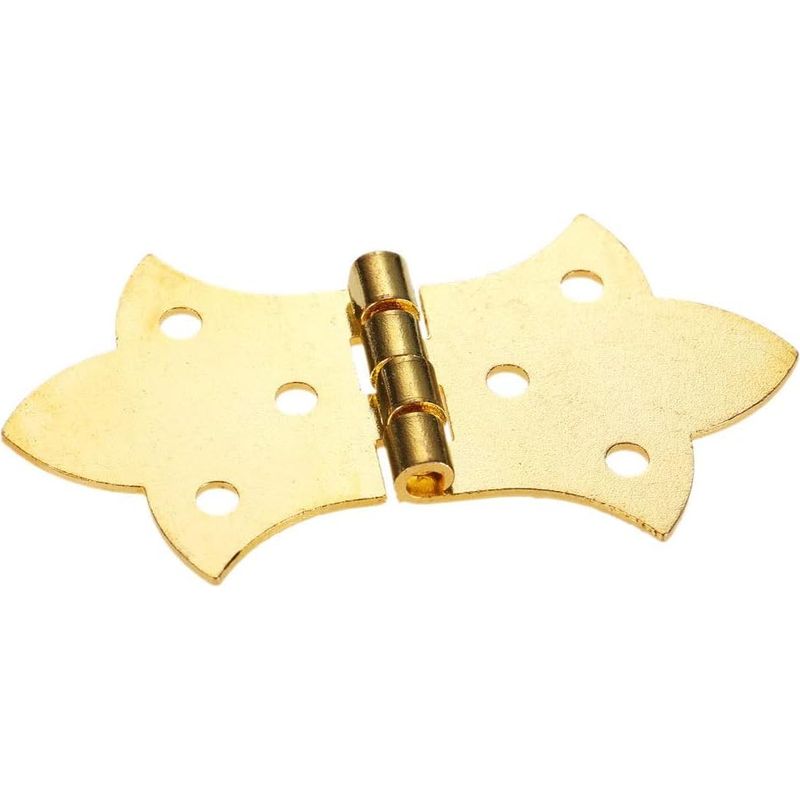 Stück Antike Bronze/gold Blumenscharniere Diy Möbelbeschläge 6 Löcher Eisenscharnier Schrankgriff Tür Schmetterlingsscharnier Und Schrauben (farbe: Gold)