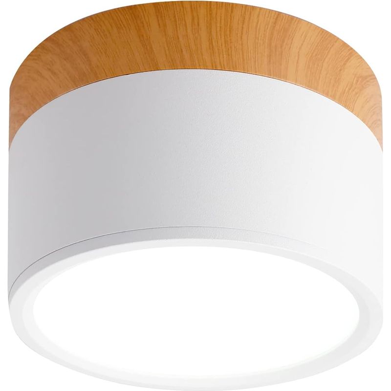 Runde Led-deckeneinbauleuchte, Aluminium, 7 W, 110 Mm, 230 V, Für Flur, Schlafzimmer, Esszimmer, Küche, Wohnzimmer – Mattweiß/kaltweiß 6000 K
