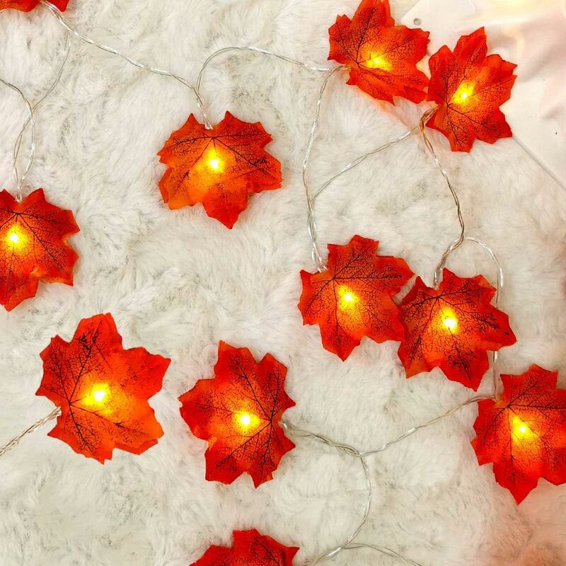 Herbstgirlande, Herbstdekoration, Lichterkette Mit 10 Lichtern, Herbstlaubgirlande, Halloween- Und Weihnachtsdekoration, Thanksgiving-dekoration, Wanddekoration