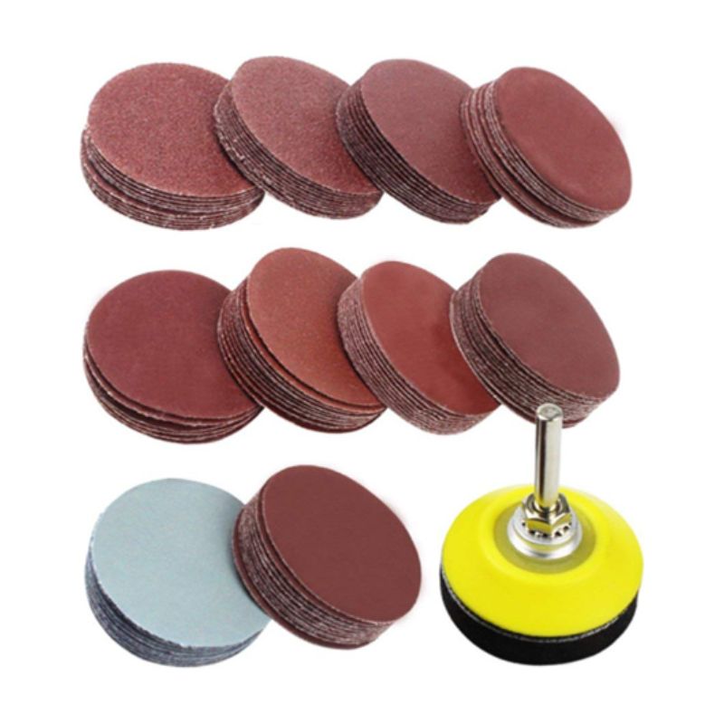 100 Stück 50-mm-schleifscheiben, Körnung 80/100/180/240/600/800/1000/1200/2000/3000 Für Dremel-schleifen