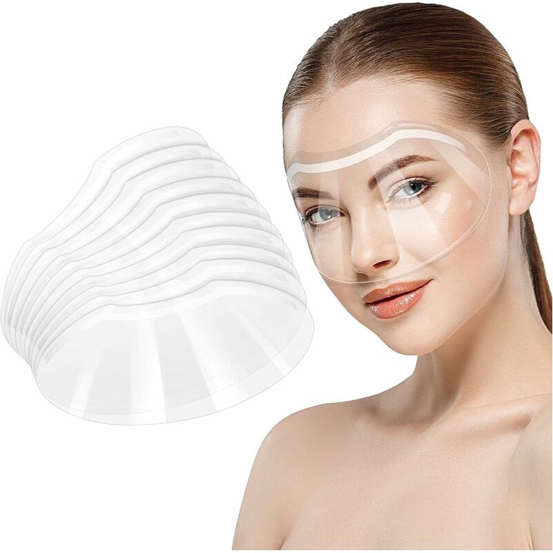 Transparenter Gesichtsschutz Für Microblading, Permanent Make-up, Wimpernverlängerung, Kataraktbehandlung, Duschschutz, Weicher, Transparenter Gesichtsschutz, 100 Stück