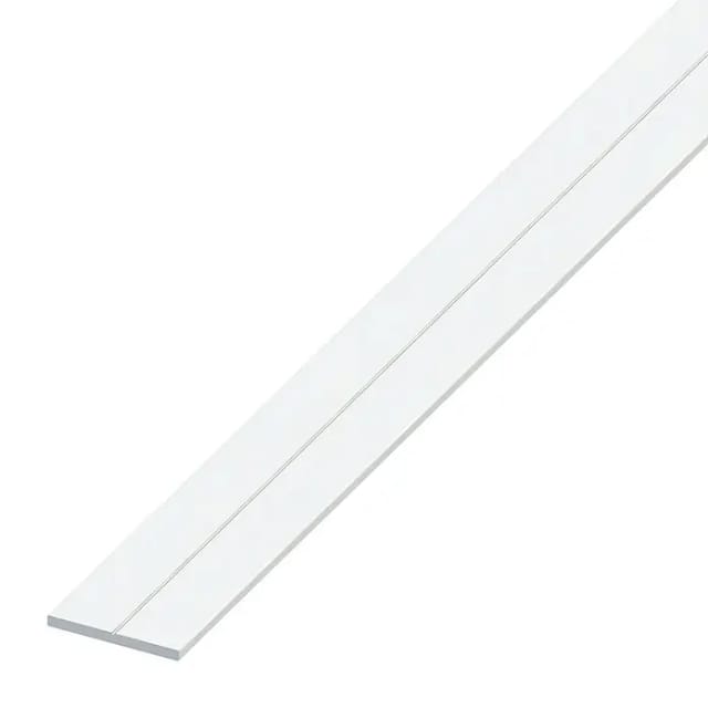 ALBERTS Flachstange, PVC weiß, LxBxS 1000 x 25 x 2 mm