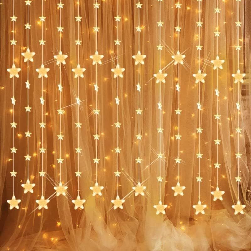 Sternen-lichterkette, 144 Leds Mit 8 Blinkmodi, Dekoration Für Weihnachten, Hochzeiten, Partys, Zuhause Und Schlafzimmer