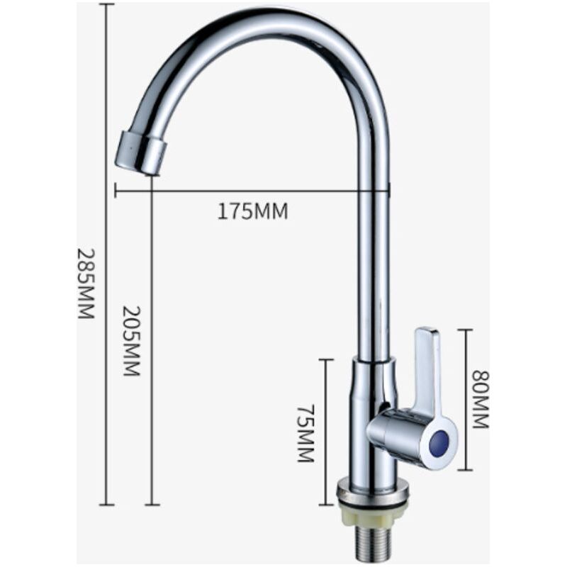 Messingarmatur, Einzelarmatur Für Kaltwasser, Küchenzubehör, Spültischarmatur, Zinklegierungsarmatur, Vertikale Küchenarmatur, Freistehender Wasserspender Für Spülbecken
