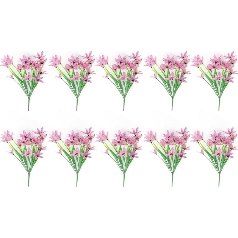 10 Künstliche Frühlingsgrasblumen Zur Dekoration, Als Gastgeschenke Für Zuhause, Büro Und Hochzeiten, Rosa