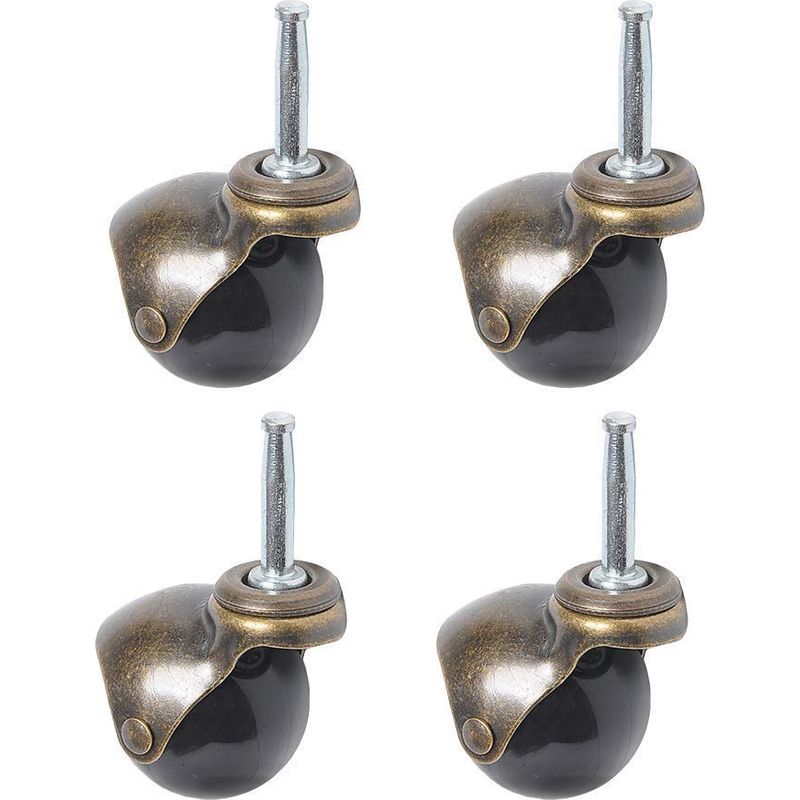 Lenkrollen, 360-grad-lenkrollen, Deckplatte Mit Abdeckung, Set Mit 4 Möbelrollen (kugellagerrolle Mit Griffring, 50 Mm)