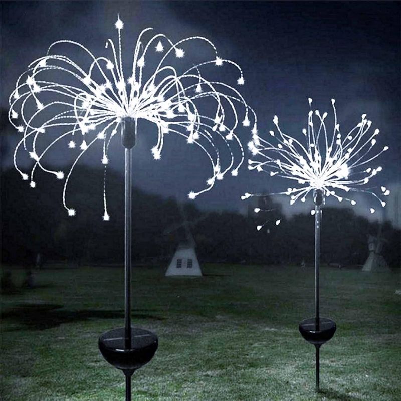 Stück Wasserdichte Solar-gartenfeuerwerkslichter, Mehrfarbige Solar-gartenleuchten Für Den Außenbereich, Sternförmige Solar-feuerwerkslichter, Für Blumenbeetpartys