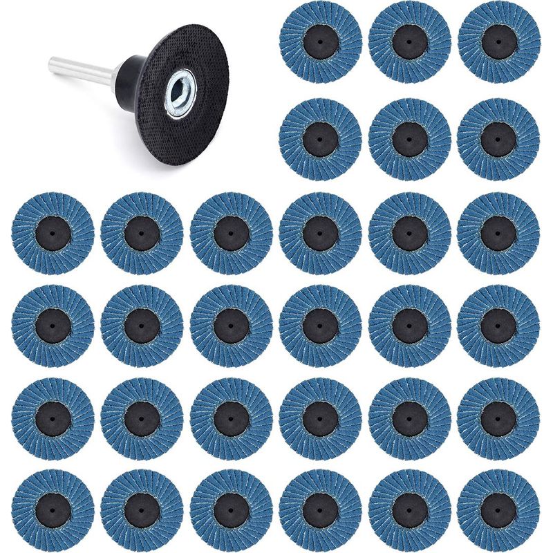 31 Stück 2 Zoll (50 Mm) Schleifscheiben, Fächerscheiben, Körnung 40, 60, 80