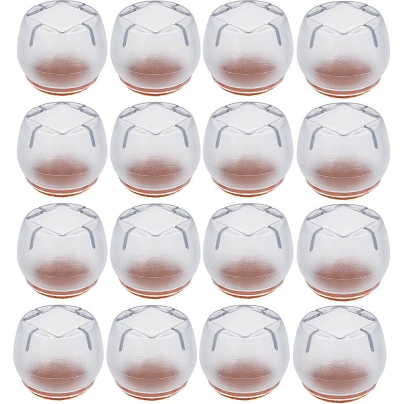 Möbelgleiter, 6 Stück, Stuhlkappen, Runde Und Quadratische Silikon-möbelgleiter, Schutzpads Für Stuhlbeine, Tischdecken, Kratzschutz (15-20 Cm)