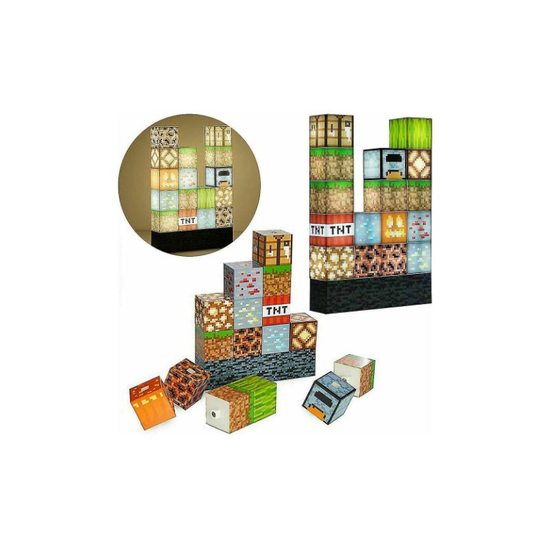 Schreibtischlampen-set, 16-teilig: Baustein-schreibtischlampe, Stecklampe, Nählampe, Diy-lampe