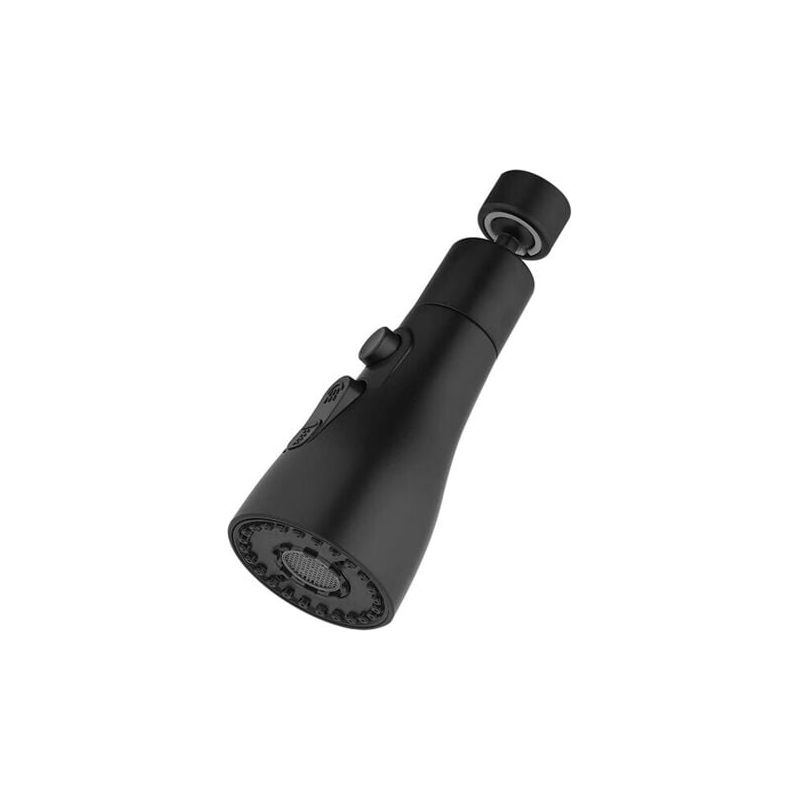 Wasserhahnaufsatz, 360° Drehbar, 3 Positionen, Wasserhahnkopf, Geschirrspülerarmatur, Küchenarmatur, Wassersparend, Flexibel Drehbarer Wasserhahnkopf, Wasserhahndüse – Schwarz