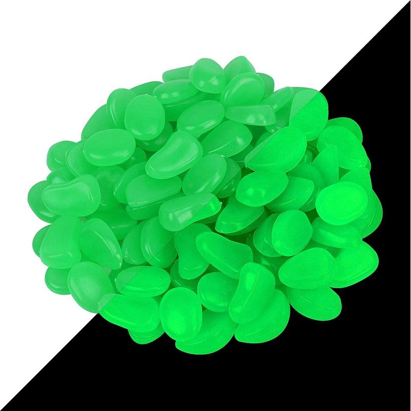 Leuchtende Kieselsteine, 200 Stück Grüne, Leuchtende Dekosteine, Die Nachts Leuchten, Für Garten, Aquarium, Wege Und Kinderzimmer