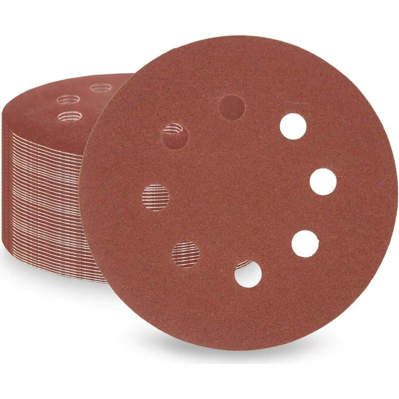 Zolginah Schleifblätter, Körnung 1500, 50 Stück, 125 Mm (5 Zoll), 8 Löcher, Schleifscheiben Für Exzenterschleifer Und Alle Oszillierenden Werkzeuge (1500 X 50 Stück)