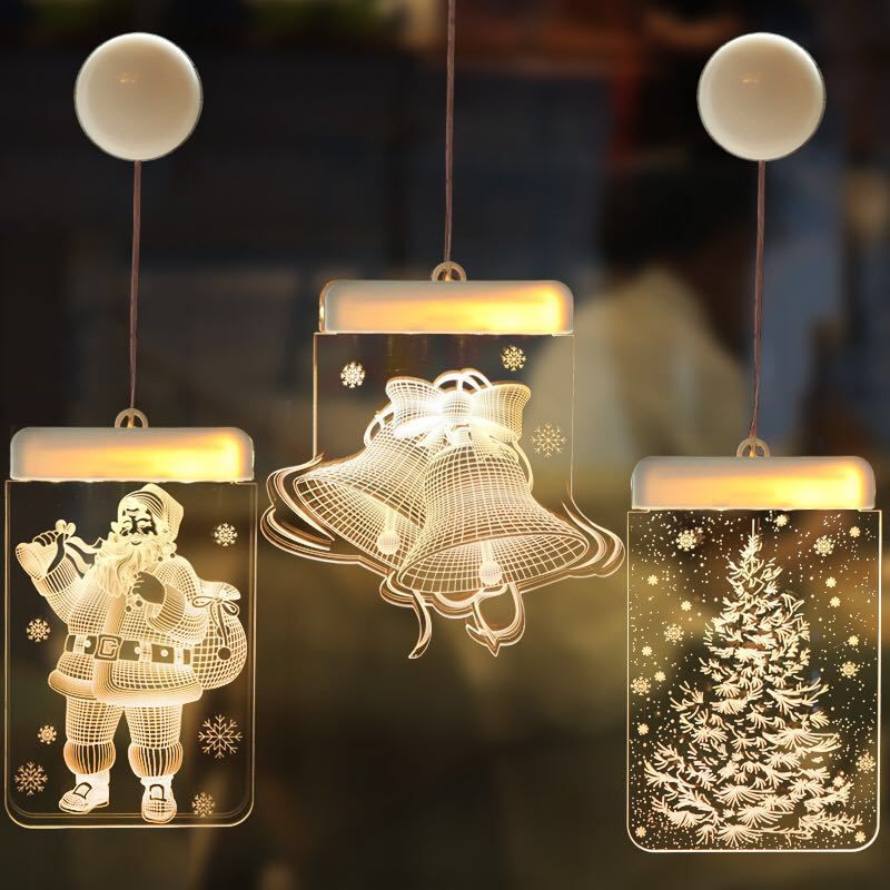 Weihnachtsbeleuchtung Für Den Außenbereich, 3d-weihnachtsbaum-hängelichter, Weihnachtsbaumgirlande Für Drinnen Und Draußen, Weihnachtsbaum-schlafzimmerdekoration (3 Ausführungen)
