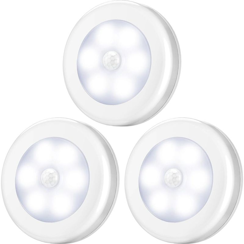 Bewegungsmelderleuchte, Led-bewegungsmelderleuchte, Schrankleuchte, Batteriebetrieben (batterie Nicht Im Lieferumfang Enthalten), Für Kleiderschrank/regal/eingangsbereich/garage/küche/flur, 3er-pack (