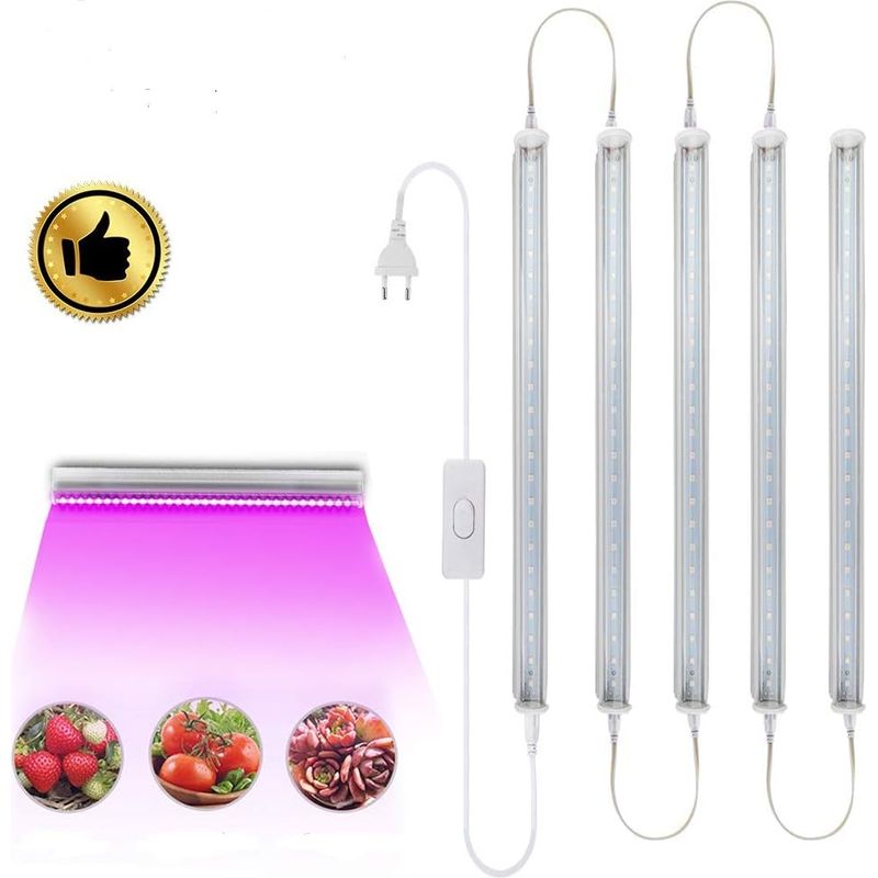 Pflanzenlampen – 5er-pack Vollspektrum-t5-led-röhren Für Pflanzen – 32 Cm (12,6 Zoll) – Für Den Innenbereich – Für Gemüse