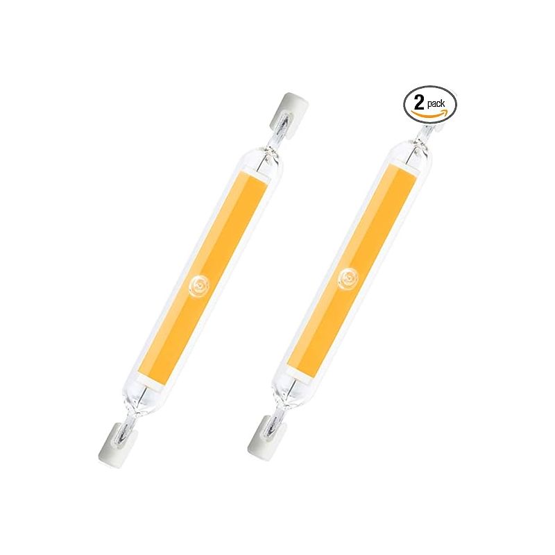 2er-pack 118 Mm 10 W 220 V R7s Hochleistungs-led-lampen, Doppelseitiger Cob-glassockel, Ersetzt Halogenlampen, Geringer Energieverbrauch, Warmweißes Licht