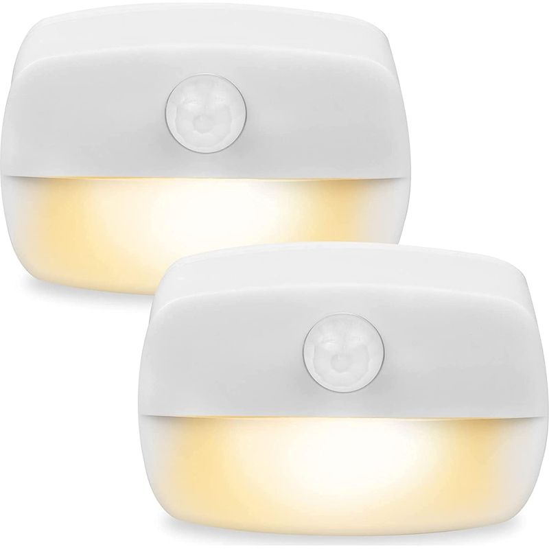 Bewegungsmelderleuchte, 2er-pack Pir-led-nachtlicht Mit Automatischer Ein-/ausschaltfunktion, Wandleuchte, Schrankleuchte, Sicherheitsleuchte Für Treppenhaus, Flur, Badezimmer, Küche, Kleiderschrank [
