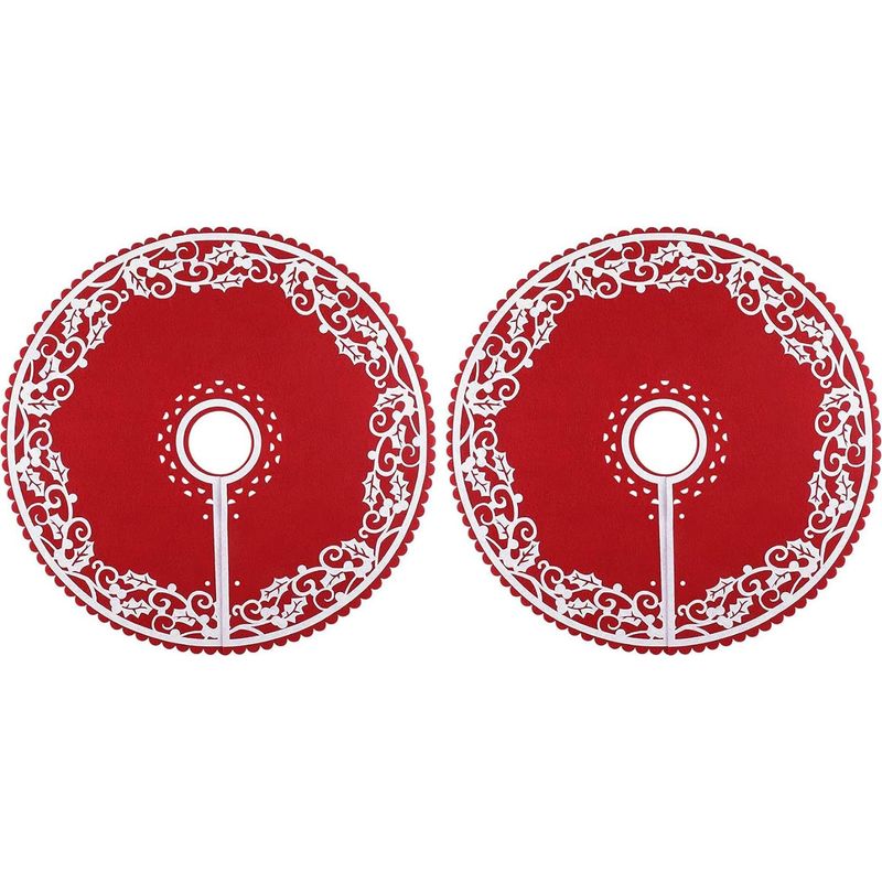 Weihnachtsbaumdecke – 30,5 Cm Baumdecke – Mit Blumenmuster – Für Die Silvesterparty (2 Stück)