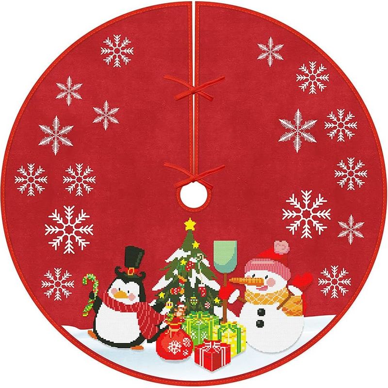 Roter Weihnachtsbaumrock Mit Diy-diamantmalerei, Weihnachtsbaummatte, Weihnachtsbaum-basisabdeckung Für Diamantmalerei, Weihnachtsbaumrock, Weihnachtsbaum-basisabdeckung (d)