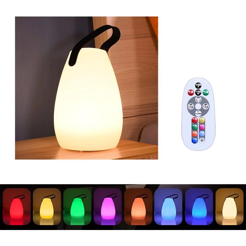 Tragbare Led-tischleuchte, Wiederaufladbare, Kabellose, Wasserdichte Led-leuchte, Mehrfarbige, Dimmbare Gartenleuchte, Terrassenleuchte, Innenlaterne (glatt)