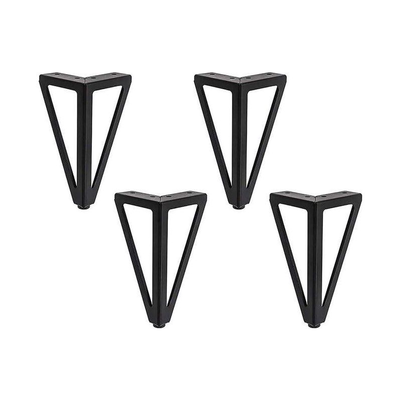 4x Dreieckige Tischbeine Aus Metall, 15 Cm, Moderner Stil, Möbelbeine Für Schränke, Sofas, Betten, Schwarz
