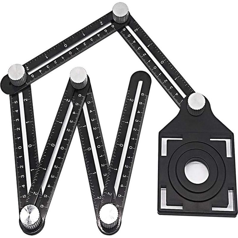 Mehrwinkel-einstellwerkzeug, Messlineal, Multifunktionales Lineal Aus Aluminiumlegierung, Poröses Lineal, Winkelmesser, Winkeleinstellwerkzeug, Geeignet Für Arbeiter