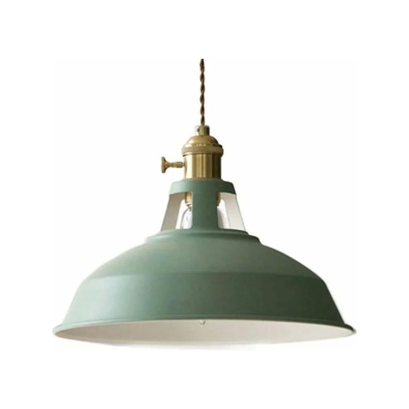 Pendelleuchte, Moderne E27-pendelleuchte Mit Metallschirm, Restaurant/wohnzimmer, Grün (leuchtmittel Nicht Enthalten)